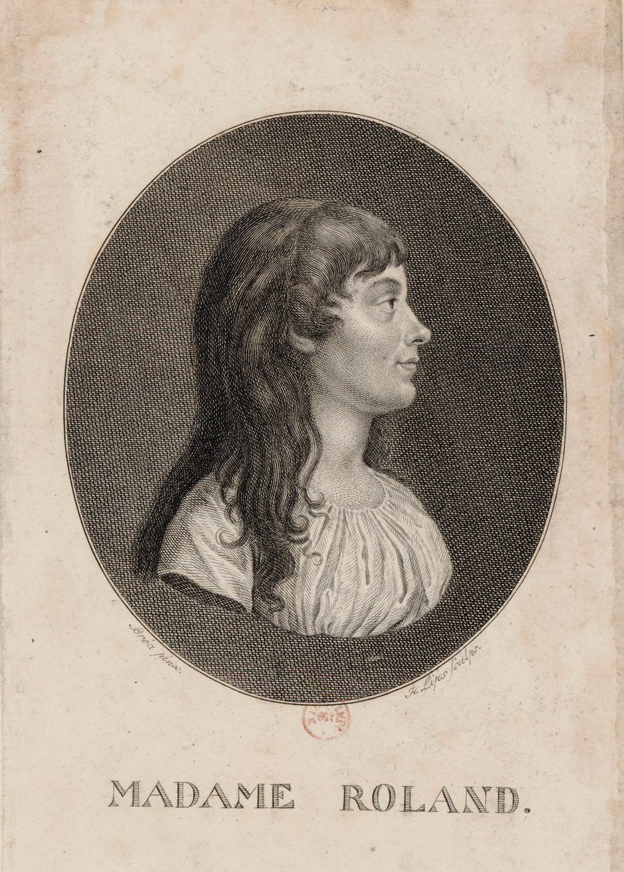 Madame Roland: Bréa pinx; H. Läppar sculps. av Johann Heinrich Lips