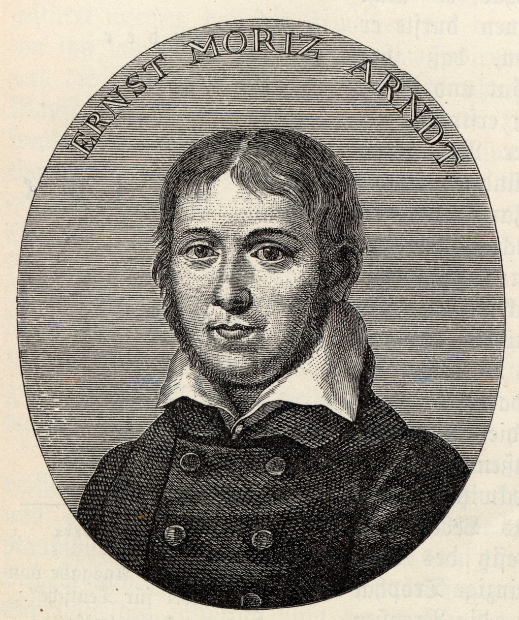 Porträtt av Ernst Moritz Arndt 1769-1860. av Johann Heinrich Lips