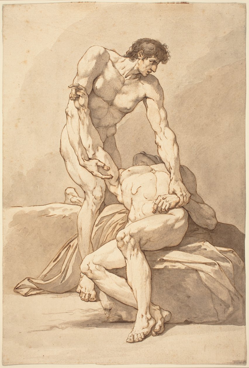Två nakna män av Johann Heinrich Lips
