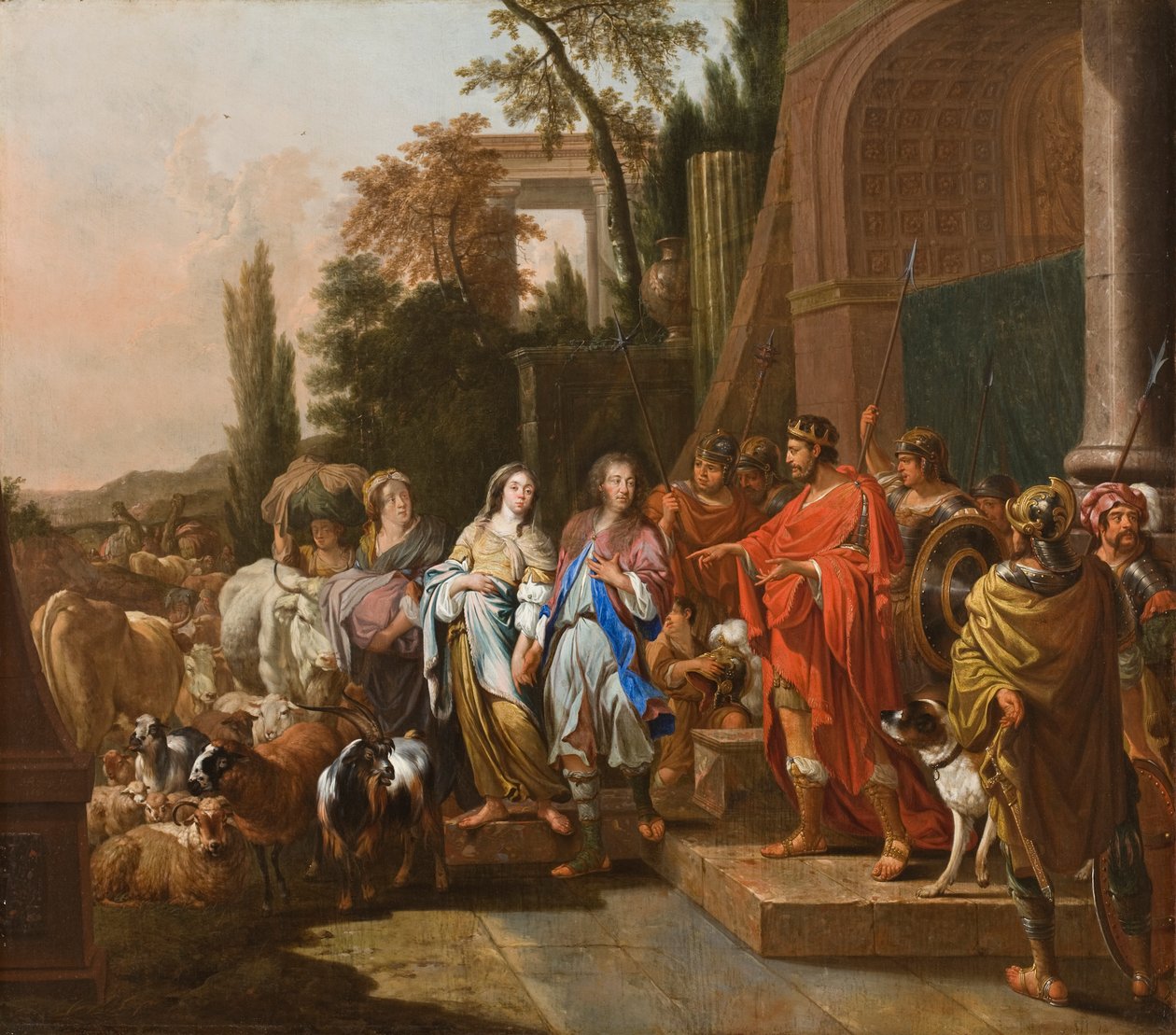 Abraham och Sara före Abimelek, 1681 av Johann Heinrich Roos