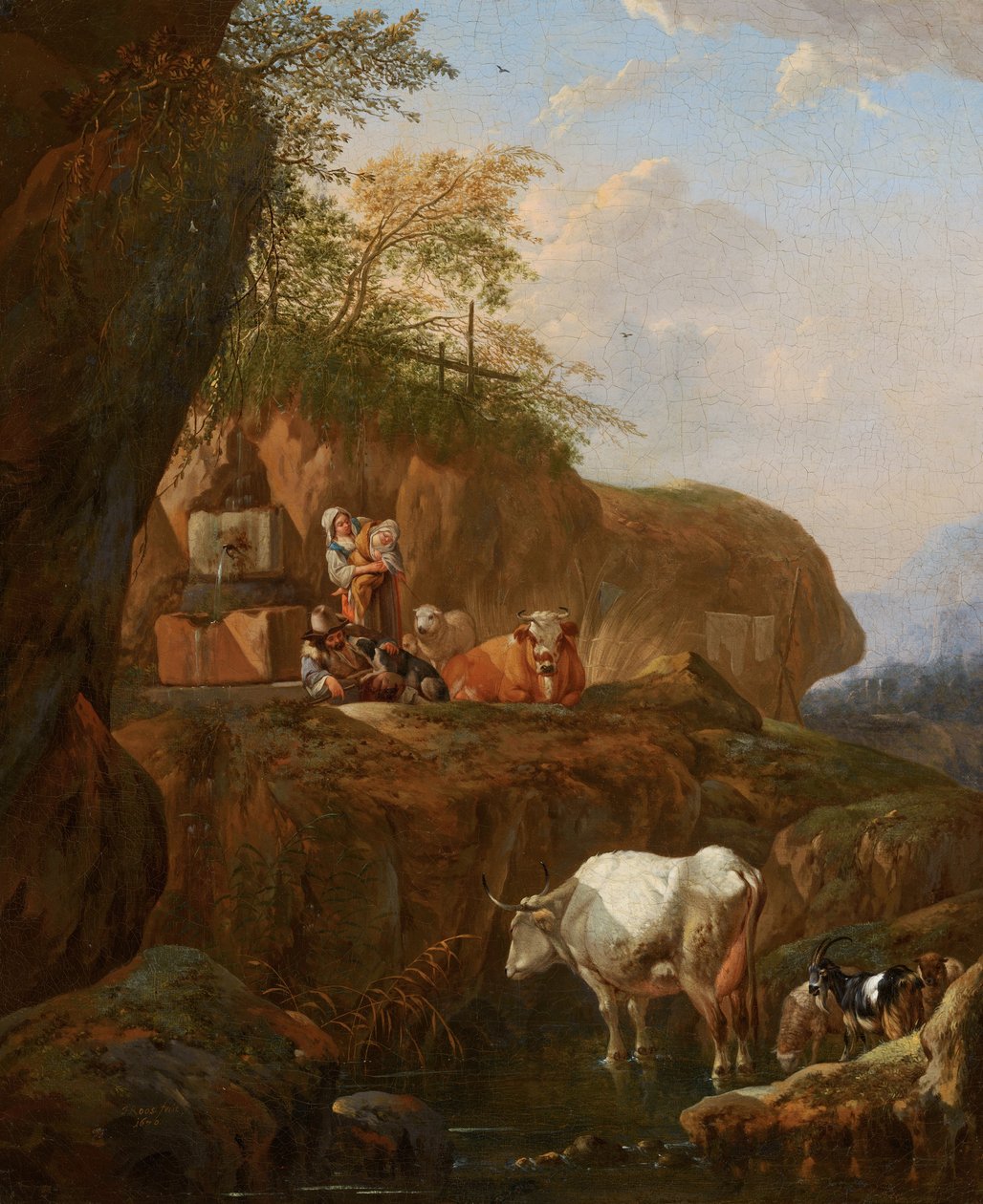 Italienskt landskap av Johann Heinrich Roos