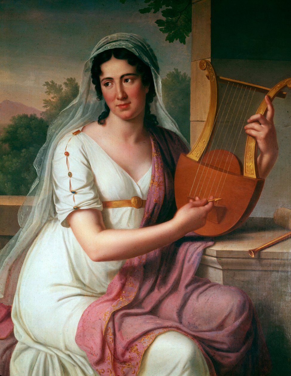 Porträtt av Isabella Colbran (olja på duk av Johann Heinrich Schmidt