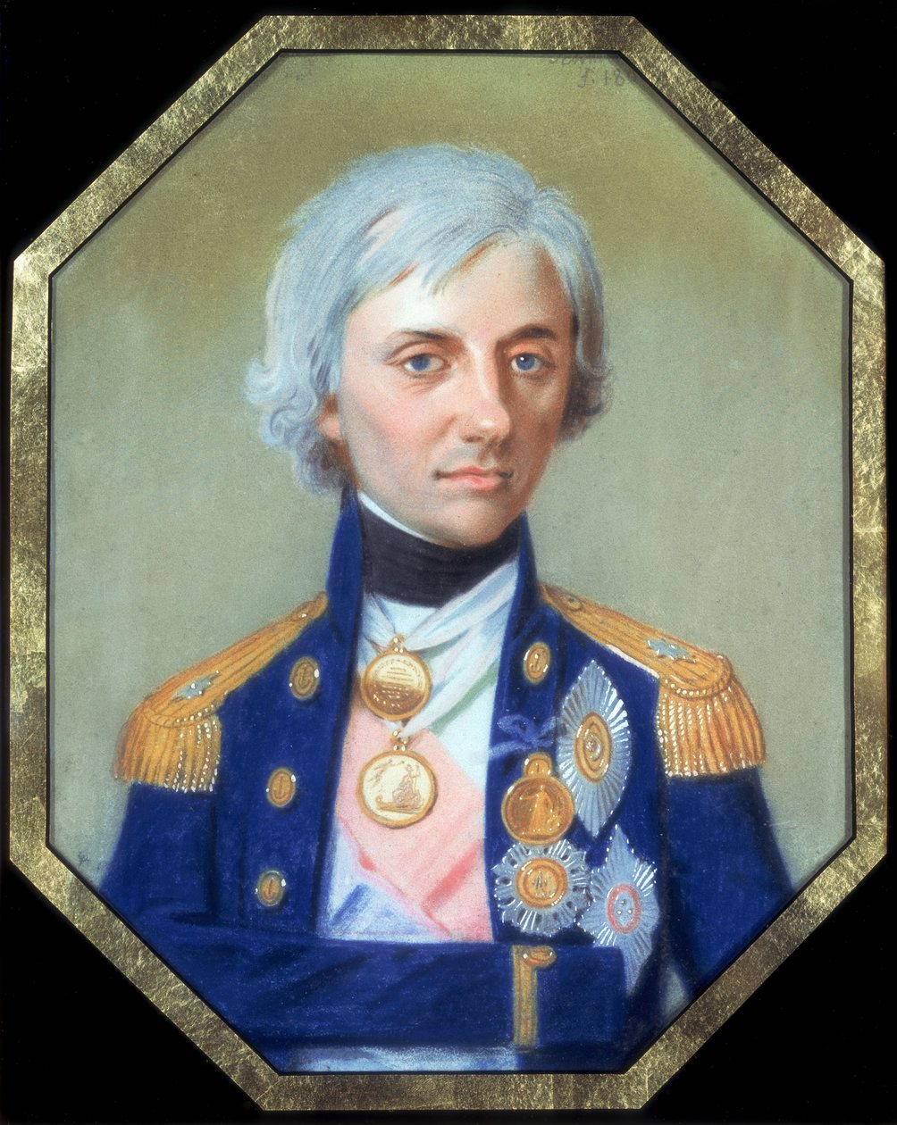 Porträtt av viceamiral Sir Horatio Nelson (1758-1805) av Johann Heinrich Schmidt (1749-1829). Pastellteckning av Johann Heinrich Schmidt