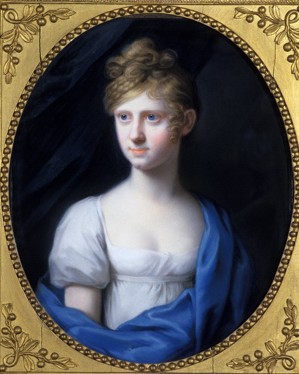 Amalie Adelheid Luise Therese Caroline prinsessan av Saxe-Meiningen, ca 1808 av Johann Heinrich Schroder