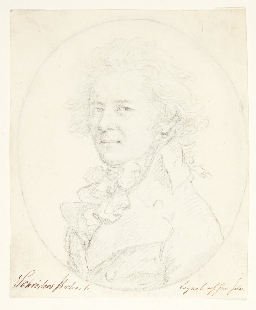 självporträtt(?) av Johann Heinrich Schroder