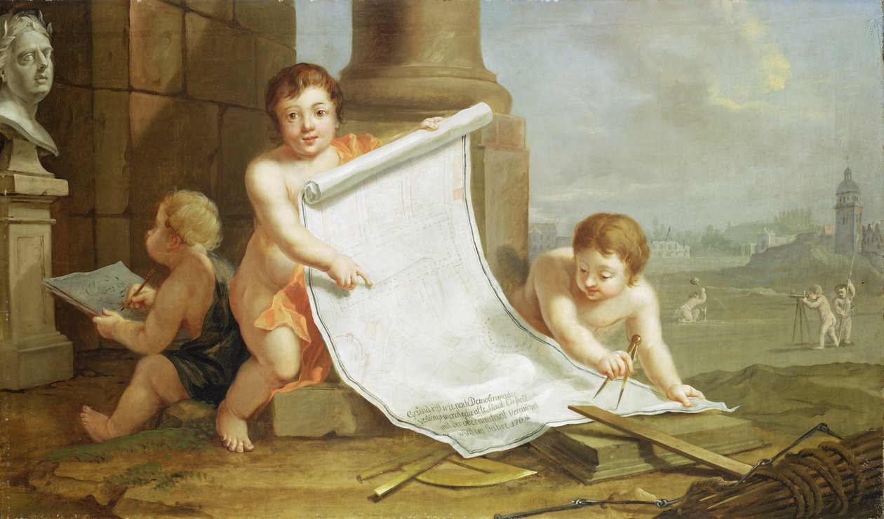 Allegori som representerar utjämningen av de gamla befästningarna, c.1768 av Johann Heinrich Tischbein