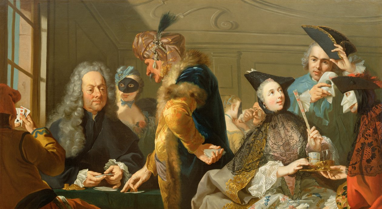 Spelare i foajén av Johann Heinrich Tischbein