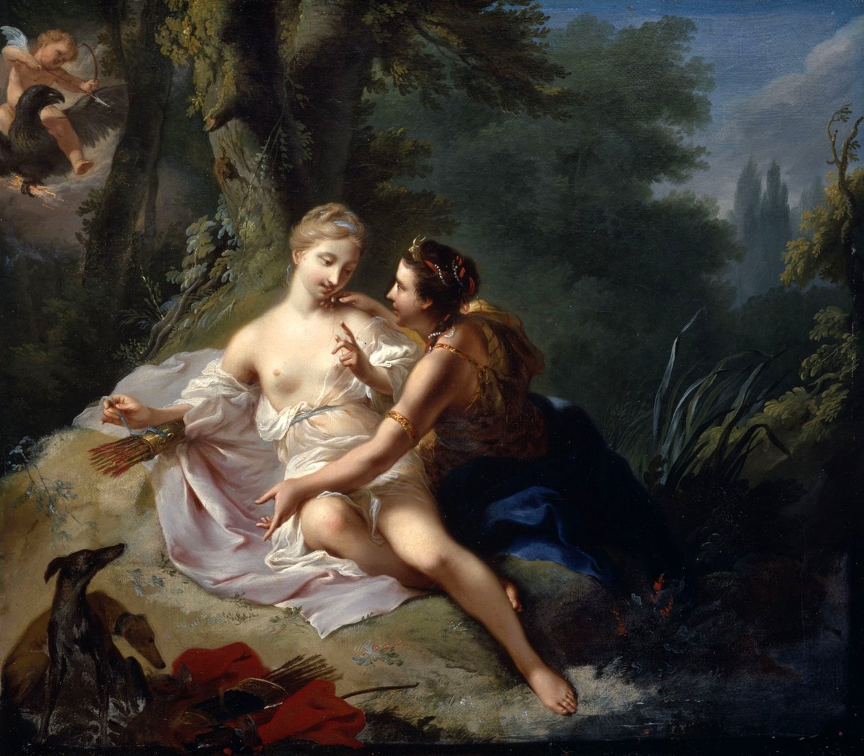 Jupiter i Dianas skepnad förför Callisto av Johann Heinrich Tischbein