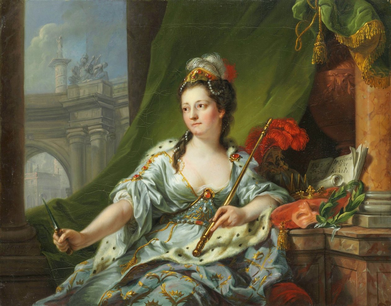 Musan Melpomene (de nio musorna, 1771) av Johann Heinrich Tischbein
