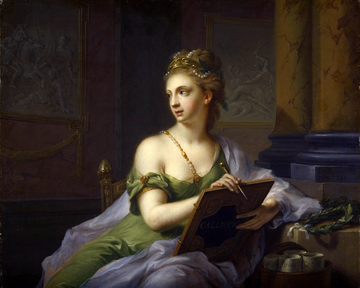 De nio muserna - Kalliope (Episk poesi) av Johann Heinrich Tischbein