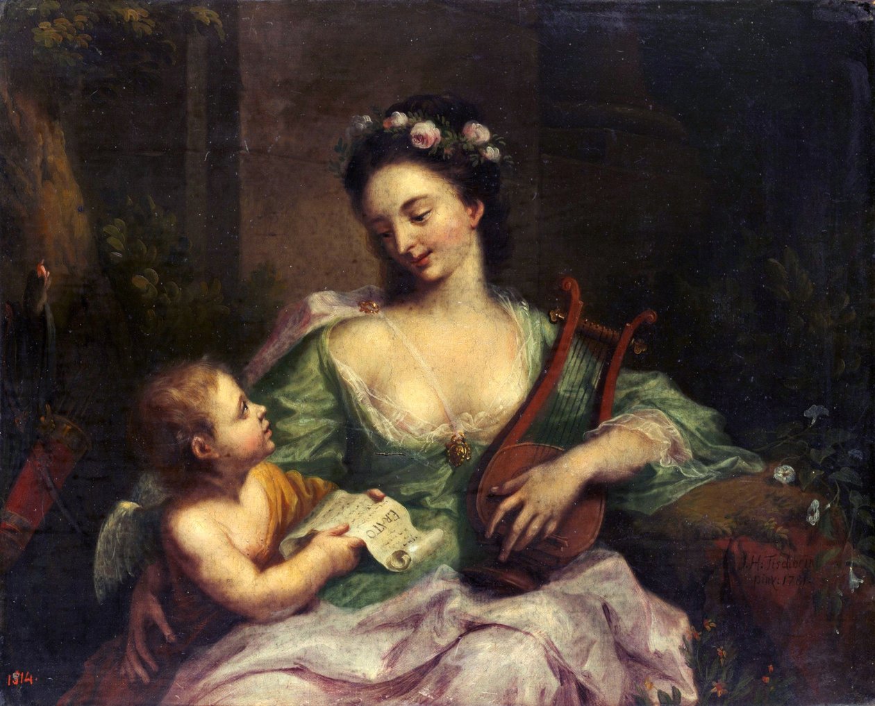 De nio muserna - Erato (lyrisk poesi) av Johann Heinrich Tischbein