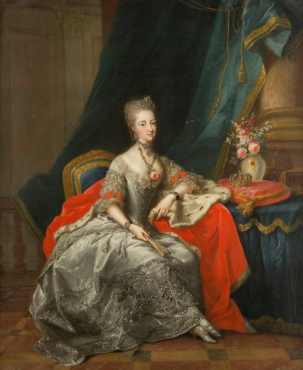 Margravine Philippine of Brandenburg-Schwedt 1745-1800, Landgravine of Hesse-Kassel, 1774. av Johann Heinrich Tischbein