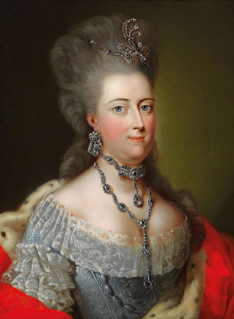 Porträtt av Margravine Philippine av Brandenburg-Schwedt 1745-1800, Landgravine av Hessen-Kassel. av Johann Heinrich Tischbein