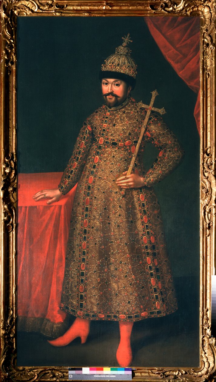 Porträtt av tsaren av Russie Michel I Fyodorovitch Romanov (1596-1645) (Porträtt av tsaren Michail I Fyodorovich av Ryssland) - Peinture de Johan Heinrich Wedekind (1674-1736), olja på duk av Johann Heinrich Wedekind