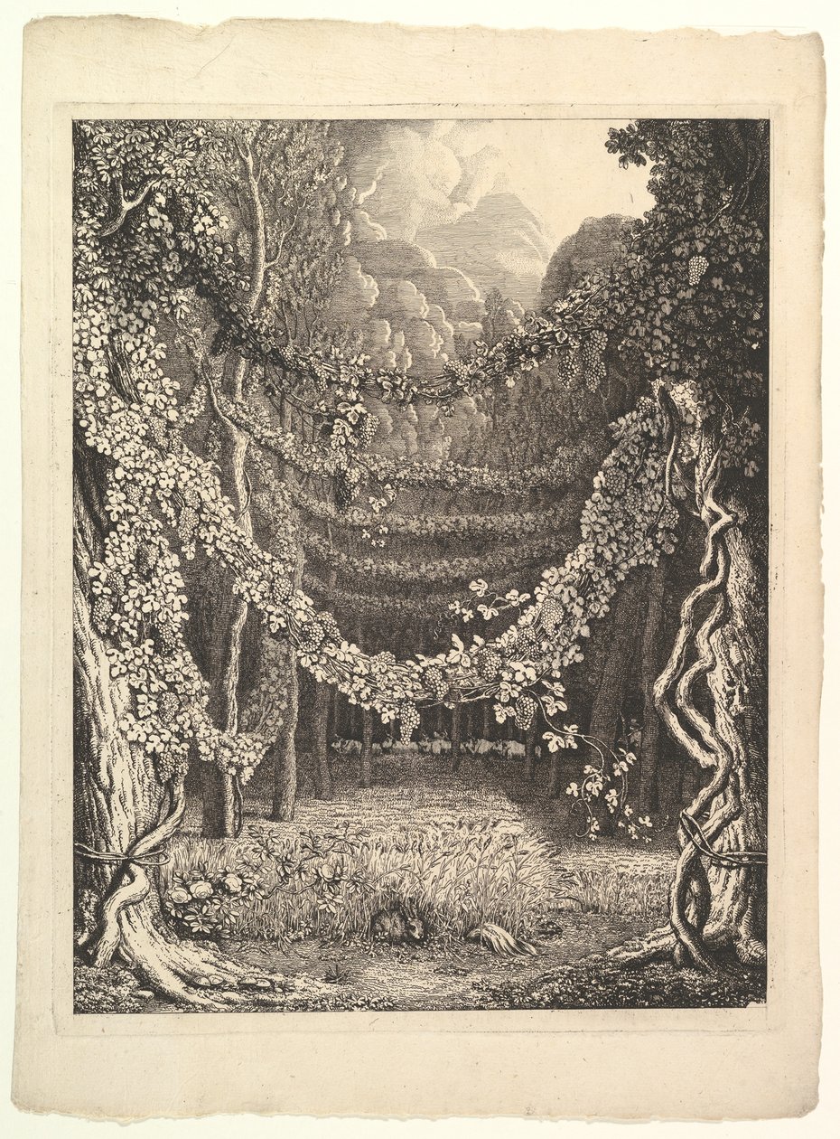 Frontispice till volym IV av Homeros hämtad från antiken, Göttingen: Heinrich Diete..., ca 1796. av Johann Heinrich Wilhelm Tischbein