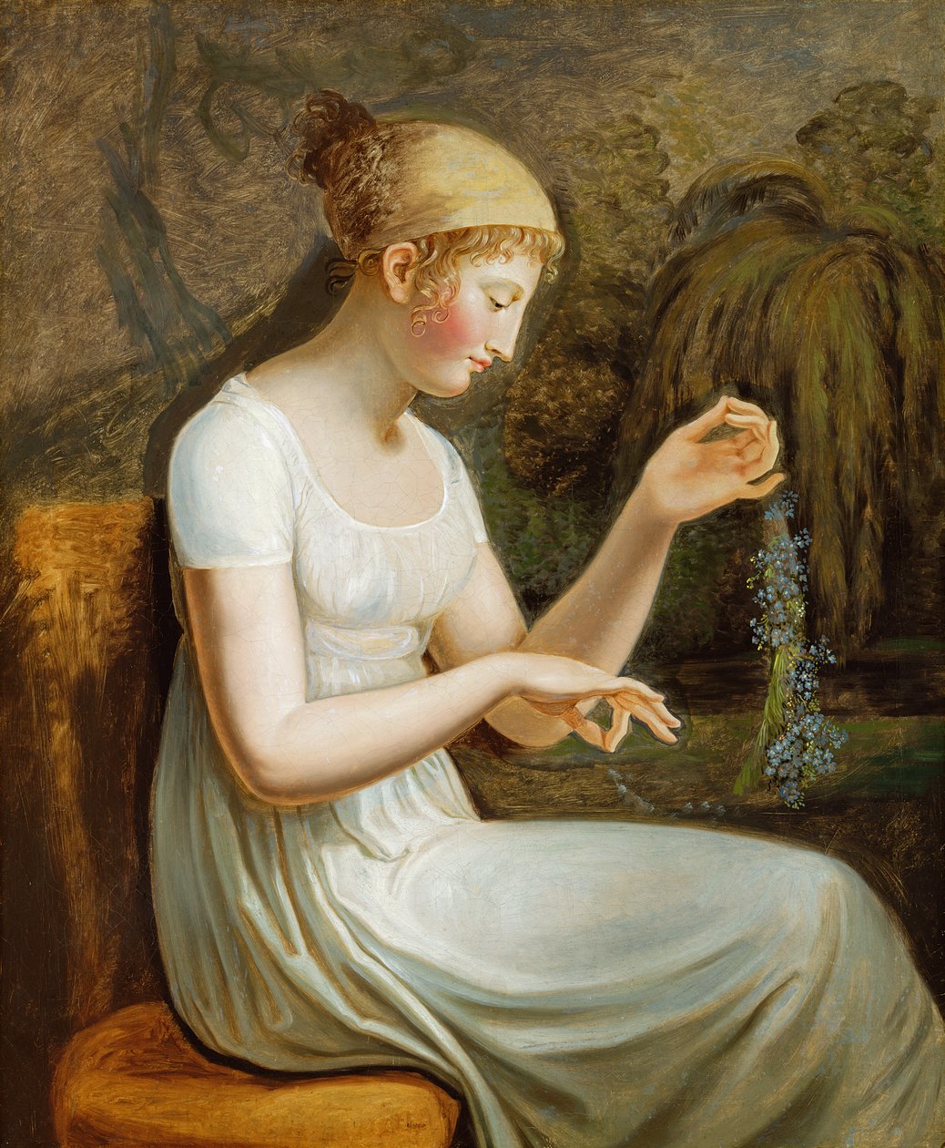 Flicka med blommor av Johann Heinrich Wilhelm Tischbein