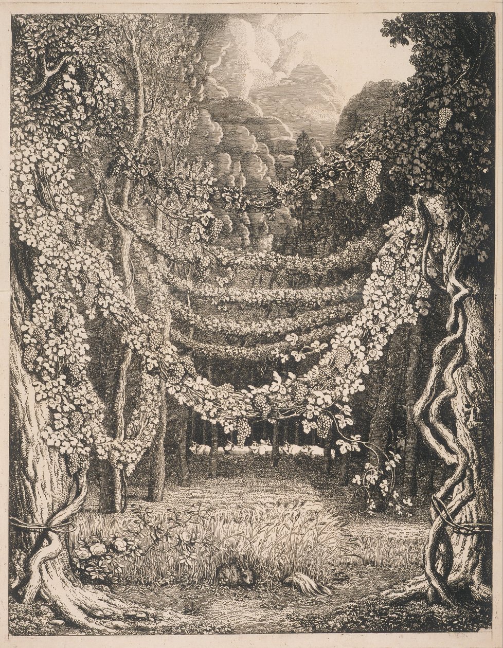 Imaginär vy av en vingård längs vägen till Polyfemos grotta av Johann Heinrich Wilhelm Tischbein