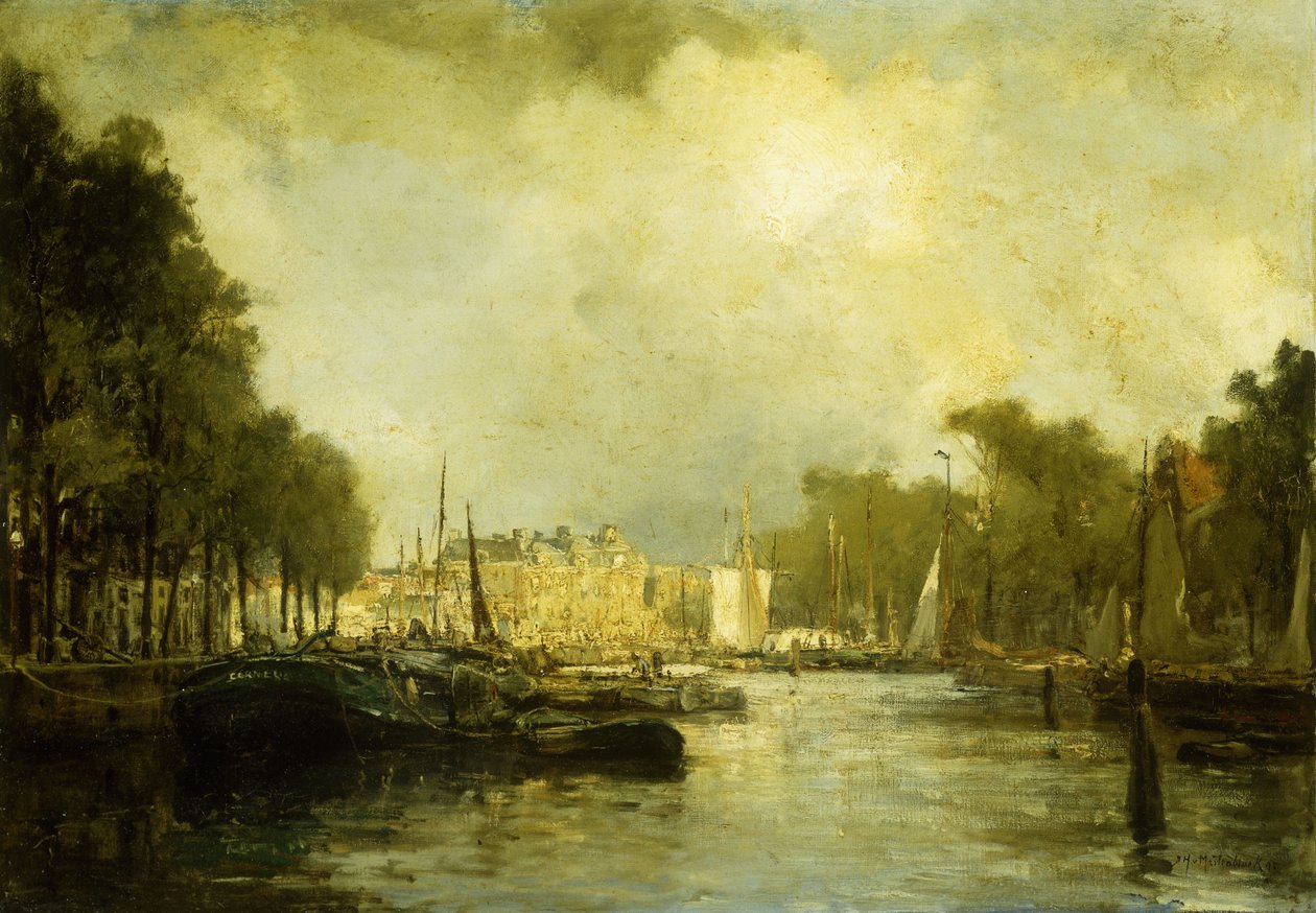 Rotterdams hamn av Johann Hendrik Mastenbroek