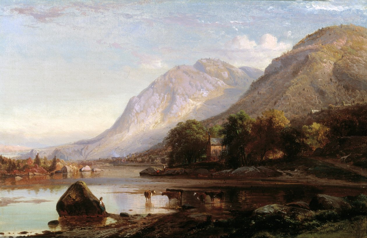 Hudsonfloden vid Cold Spring av Johann Hermann Carmiencke