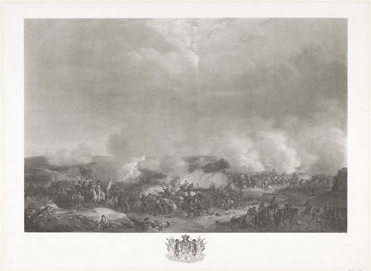 Prins av Orange i slaget vid Quatre-Bras, 1815 Tolv skyltar av William I:s ankomst och invigning i Bryssel och striderna vid Quatre-Bras och Waterloo 1815 (serietitel) av Johann Hürlimann