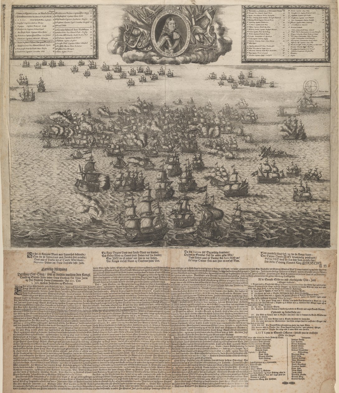 Slaget vid Køgebugt i juli 1677 av Johann Husman
