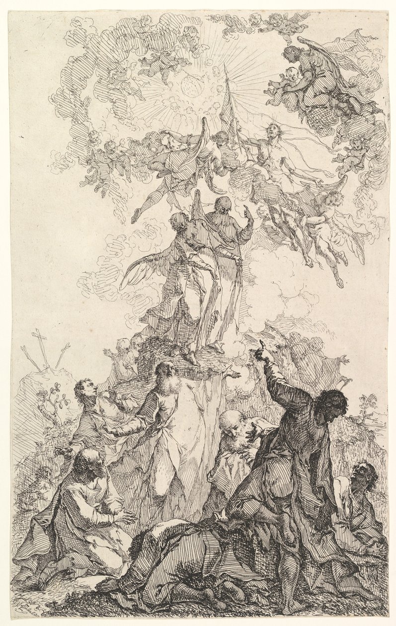 Kristi himmelsfärd, ca. 1750. av Johann Ignatz Zimbal