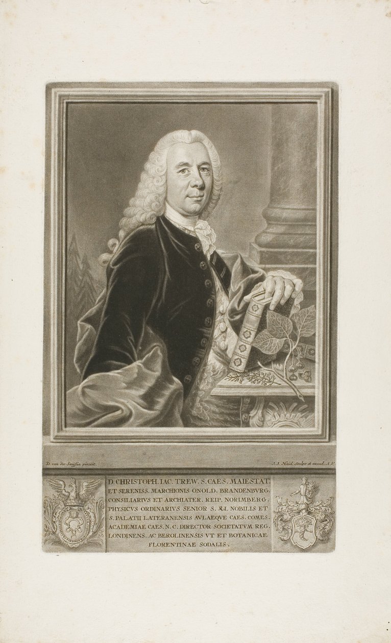 Mr. Christopher Jacob Trew, från Select Plants av Johann Jacob Haid