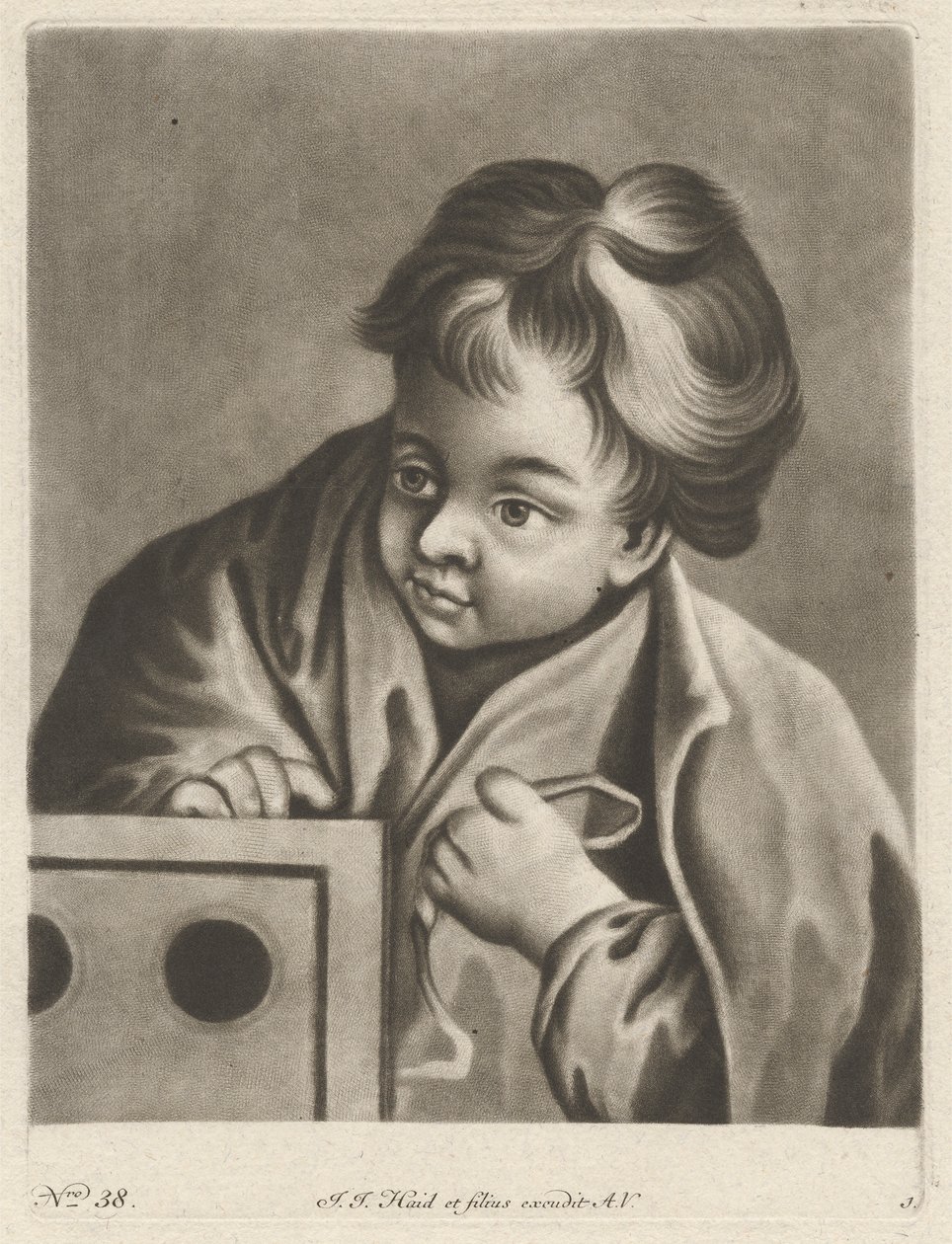 Pojke med en låda av Johann Jacobus Haid