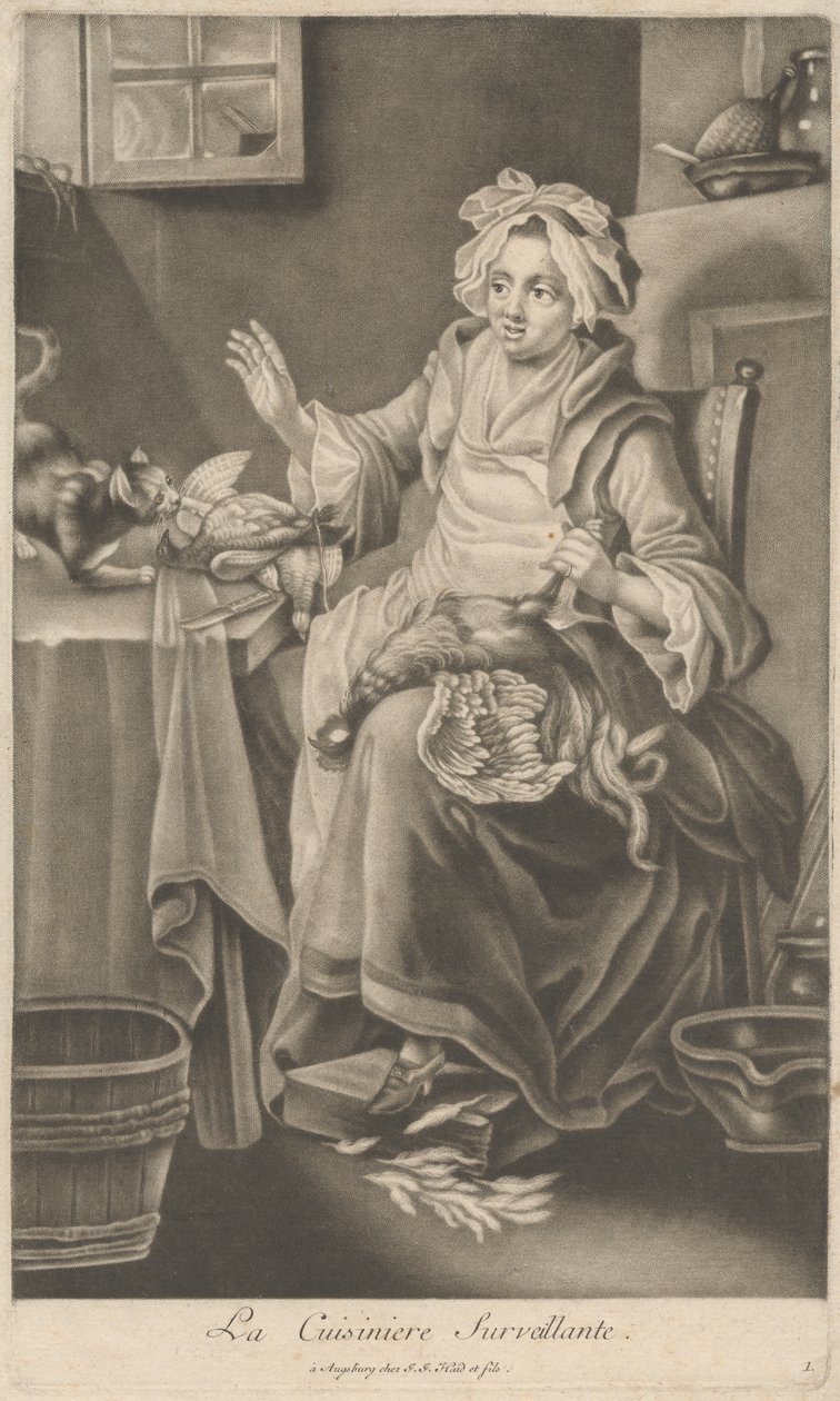 Den övervakande kocken av Johann Jacobus Haid