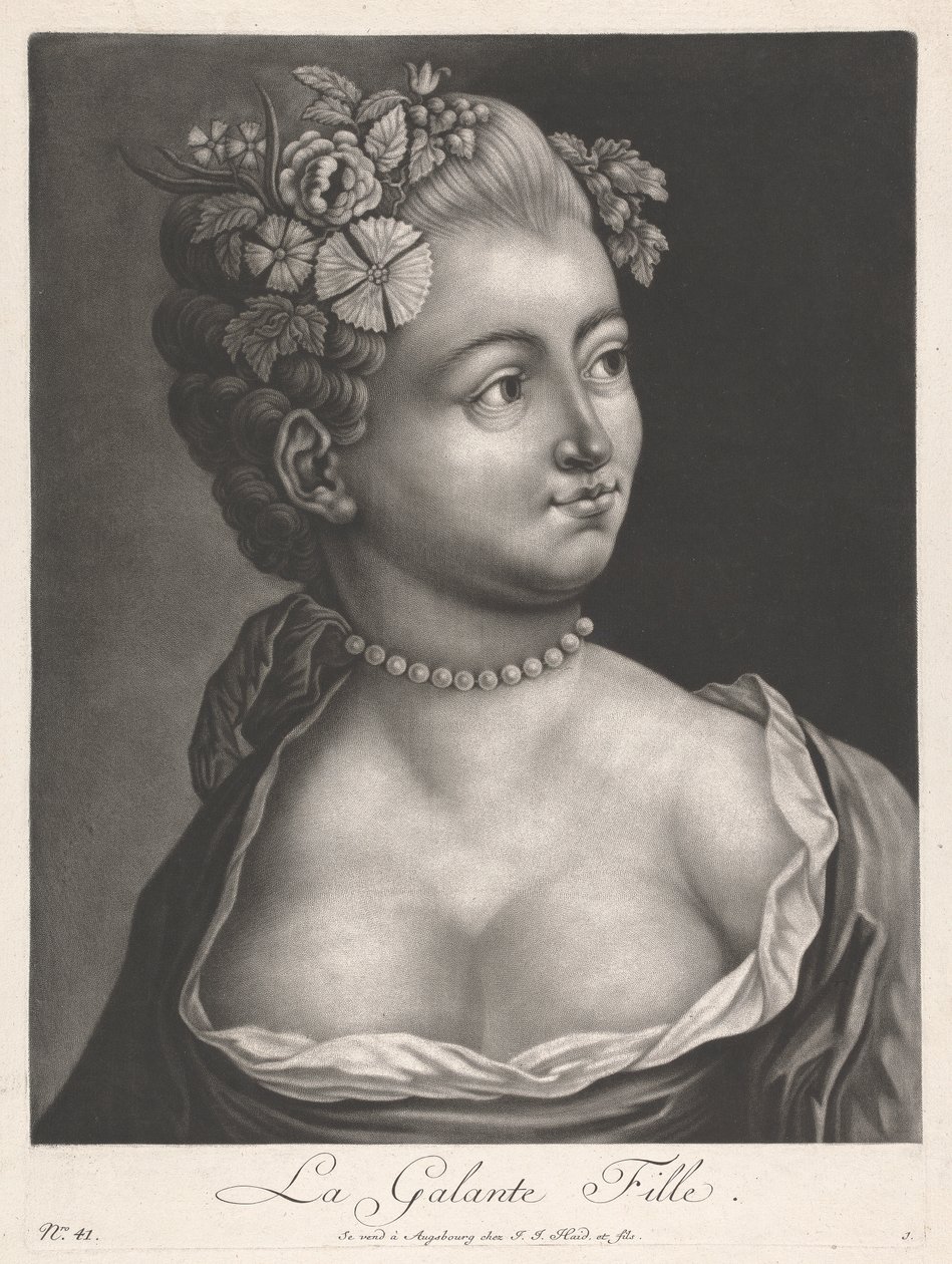 Den galanta tjejen av Johann Jacobus Haid