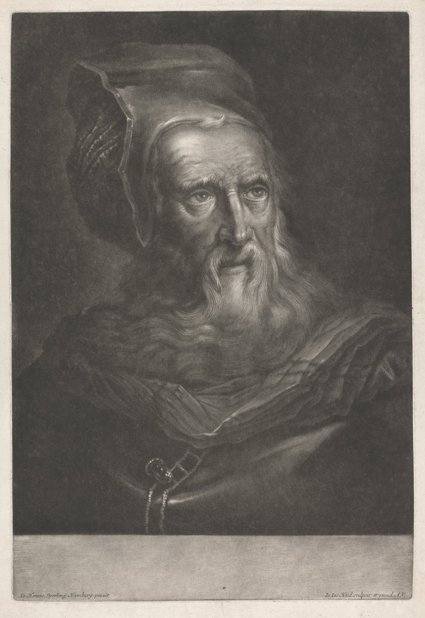 Man som bär en hatt av Johann Jacobus Haid