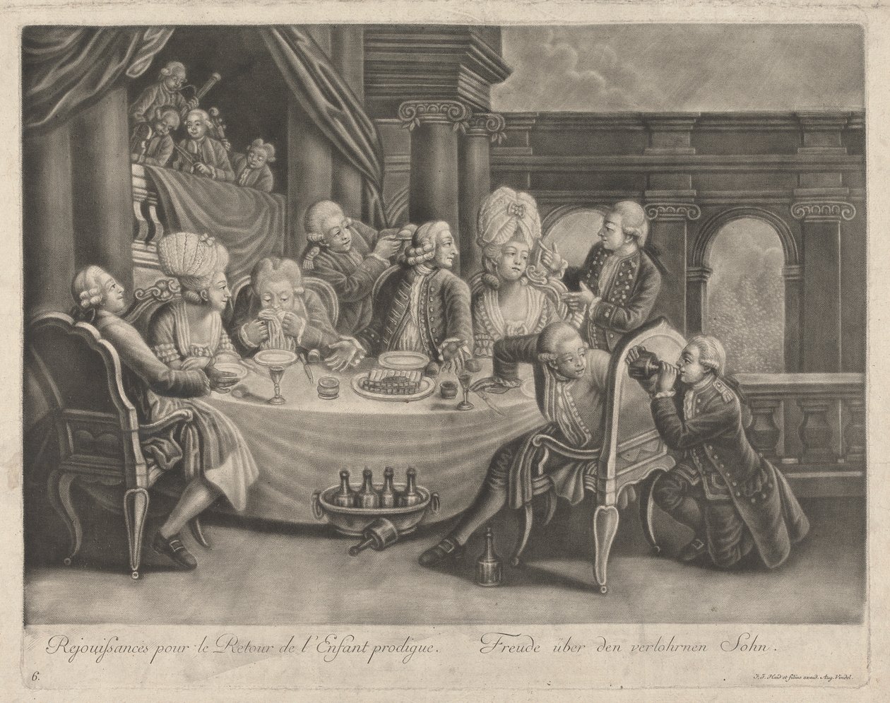 Firande för den förlorade sonens återkomst av Johann Jacobus Haid
