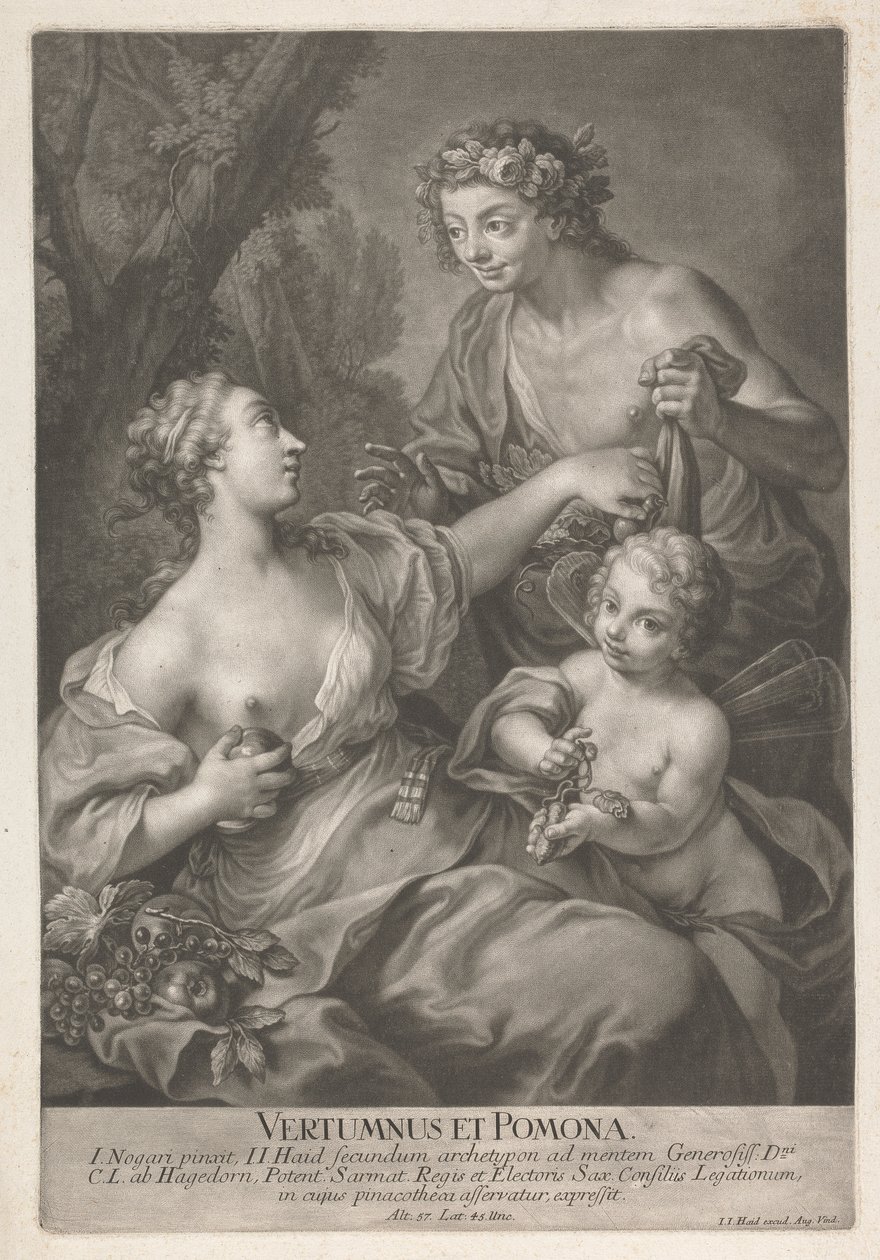 Vertumnus och Pomona av Johann Jacobus Haid