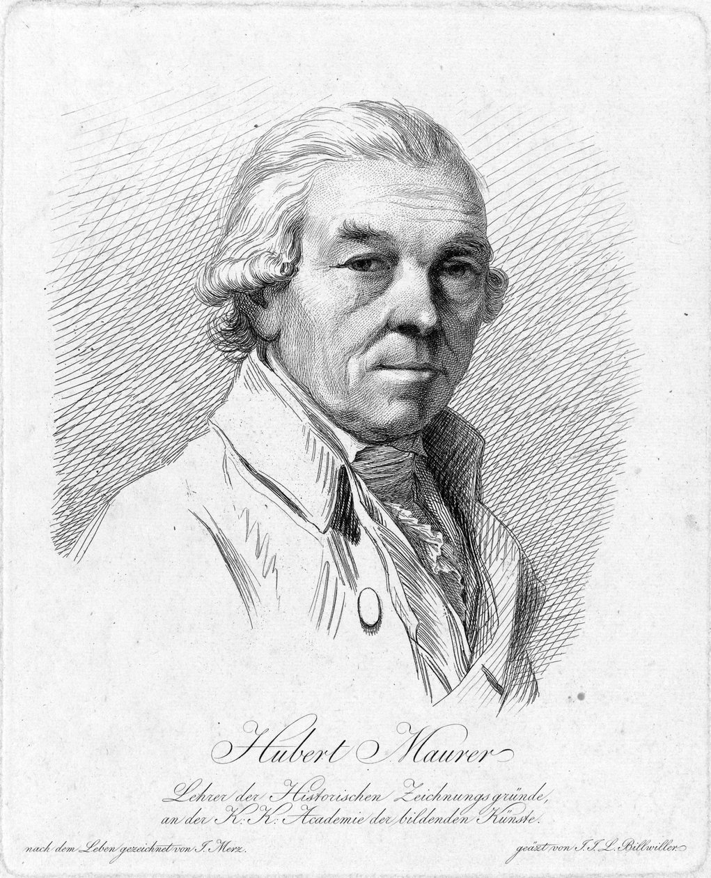 Avbildad person: Hubert Maurer av Johann Jakob Laurenz Billwiller