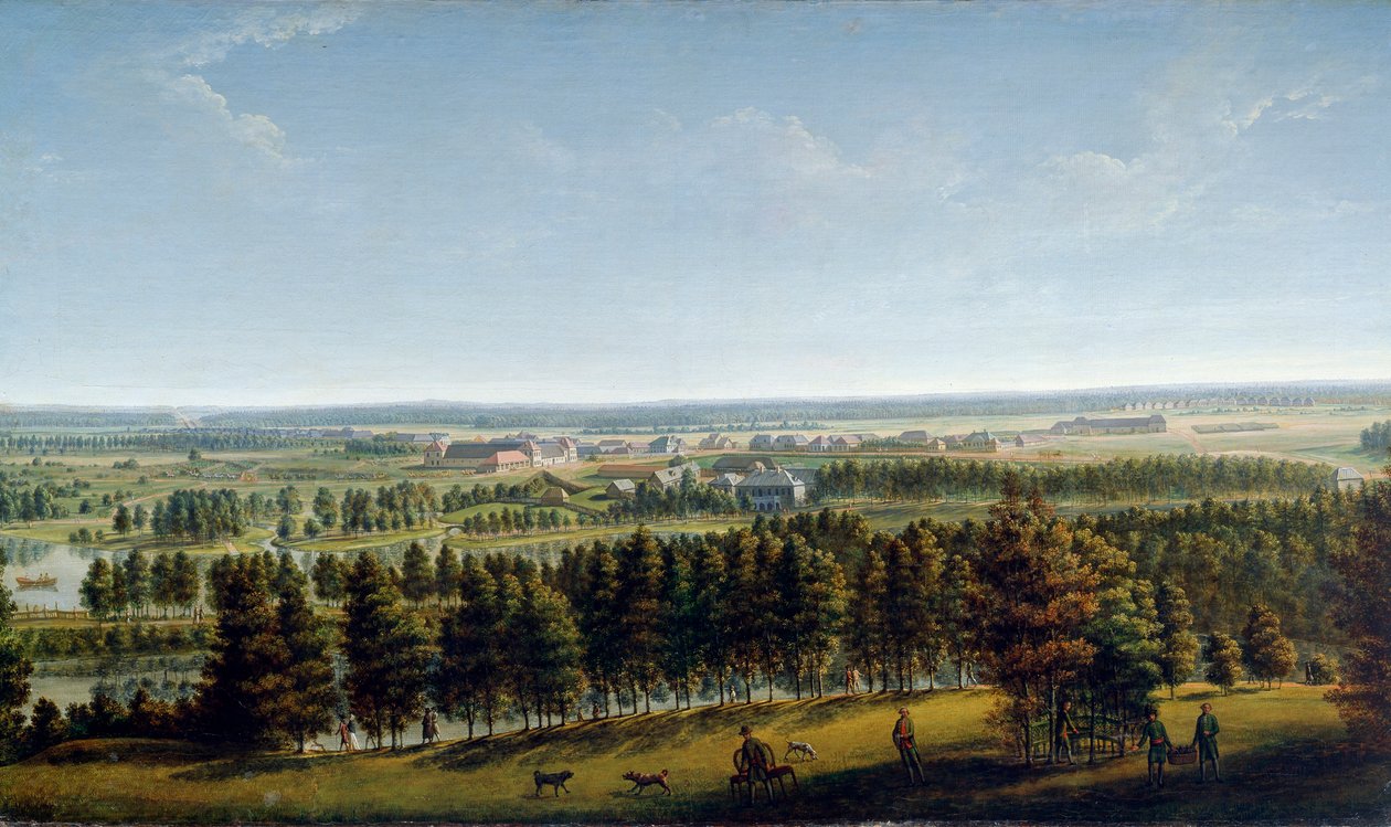 Palace Park sett från Gatchina Palace, 1790-talet. av Johann Jakob Mettenleiter
