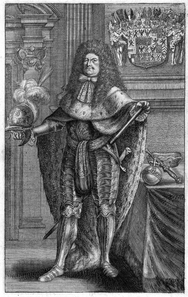 Porträtt av Fredrik Vilhelm 1620-1688, kurfursten av Brandenburg, hertig av Preussen, 1683 av Johann Jakob Vogel