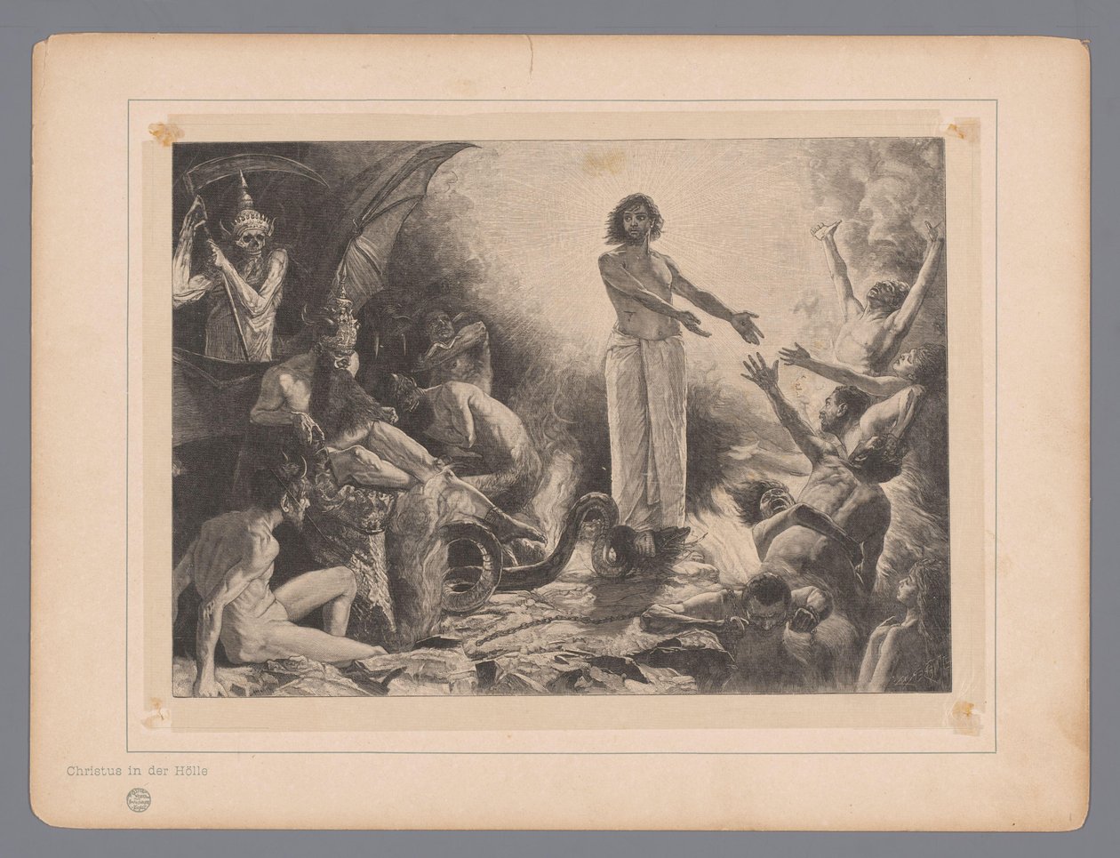 Kristus i underjorden Kristus i Holle Sju mystiska representationer (serietitel) av Johann Jakob Weber