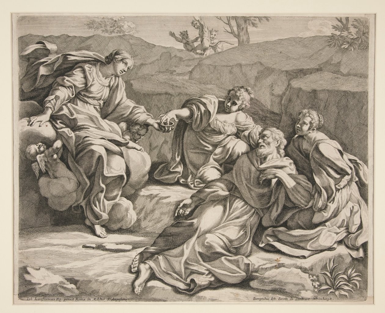 St. William Assisterad av Virgins av Johann Jakob von Sandrart