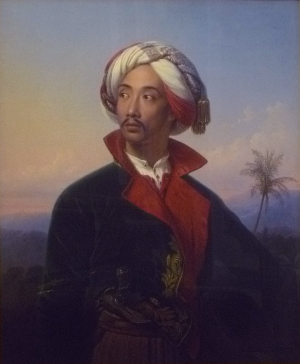 Porträtt av Prinz Raden Saleh Syarif Bustaman (1811-1880) av Johann Karl Bähr