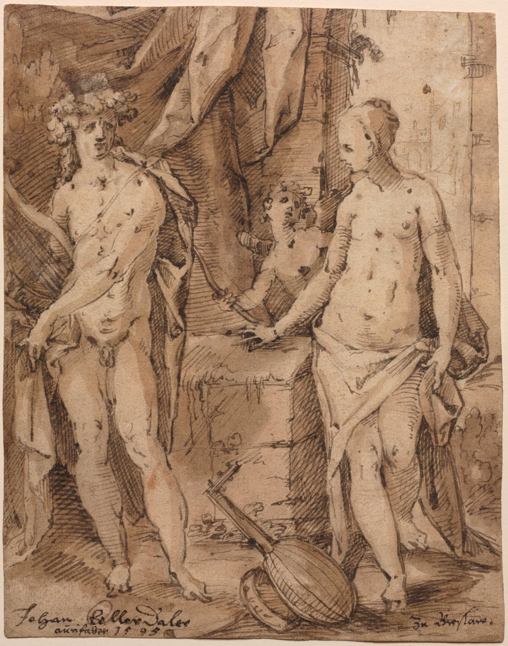 Apollo med Erato och Amor av Johann Kellerthaler