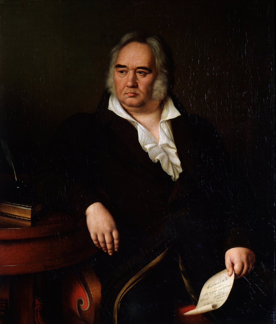 Porträtt av poeten Ivan A Krylov, 1832 av Johann Leberecht Eggink