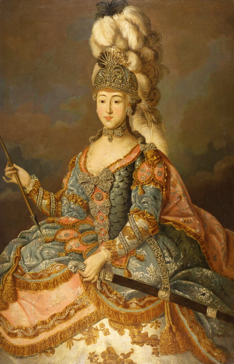 Porträtt av grevinnan Anna Petrovna Sheremetyeva 1744-1768, 1769. av Johann Ligotsky