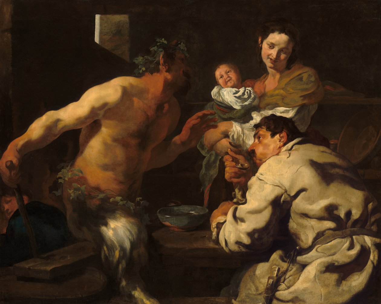 Satyren och bonden av Johann Liss
