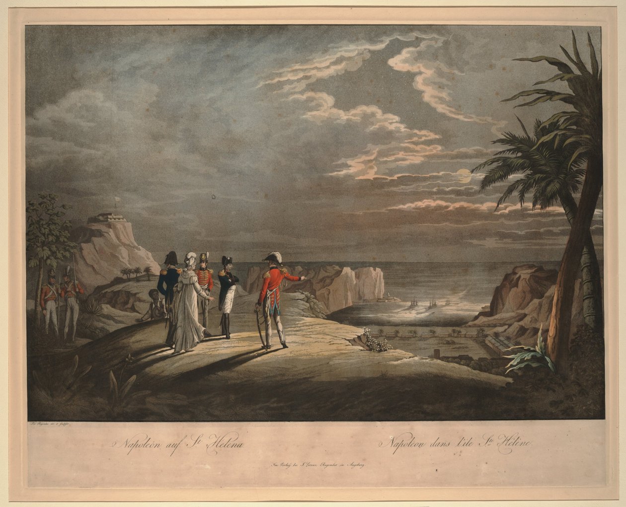 Napoleon Bonaparte på ön Saint Helena av Johann Lorenz Rugendas the Younger