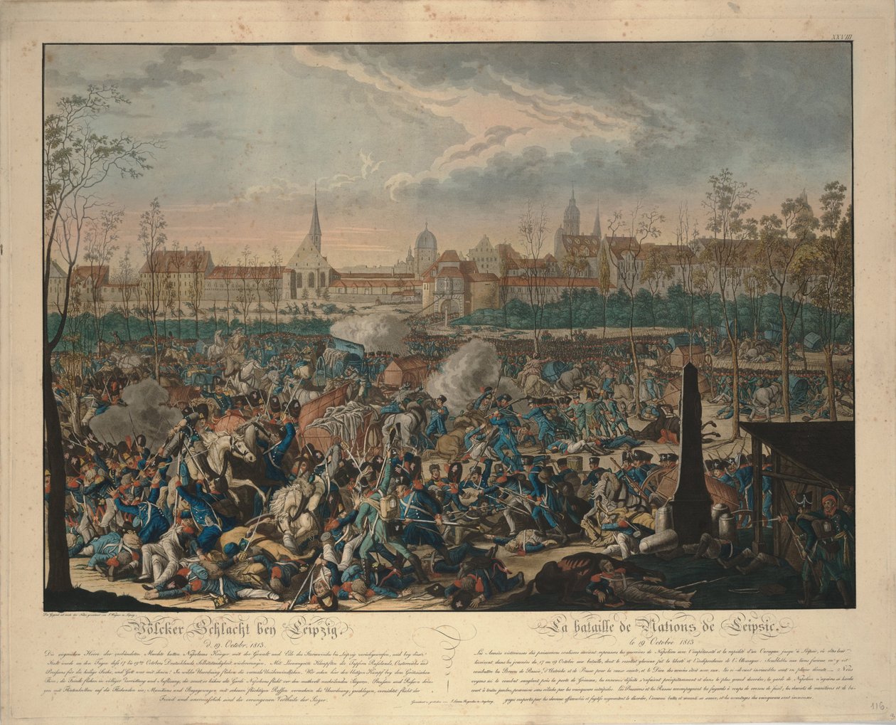 Slaget om nationerna av Johann Lorenz Rugendas the Younger