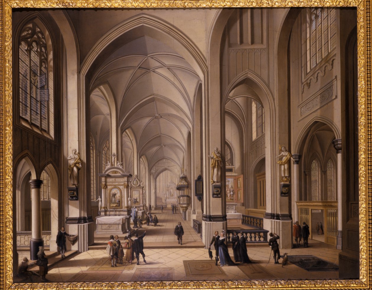 Interiör av en gotisk kyrka, 1787 av Johann Ludwig Ernst Morgenstern