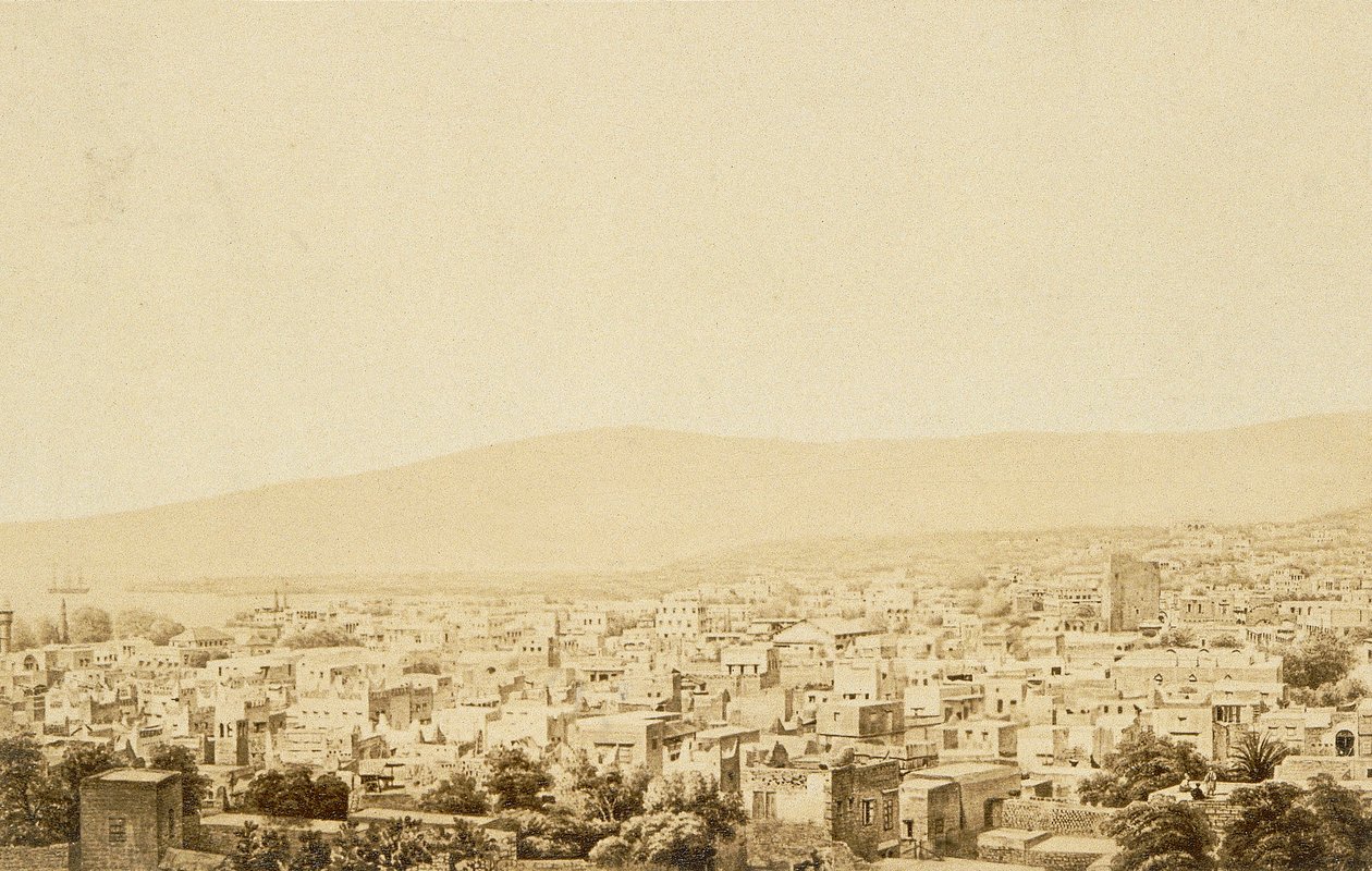 Beirut. Etsning av Bernatz et alii - Steinkopk J.F. Redaktör av Johann Martin Bernatz