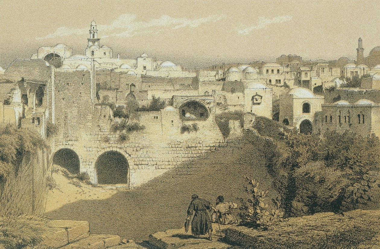 Bethesda. Etsning av Bernatz et alii - Steinkopk J.F. Redaktör av Johann Martin Bernatz