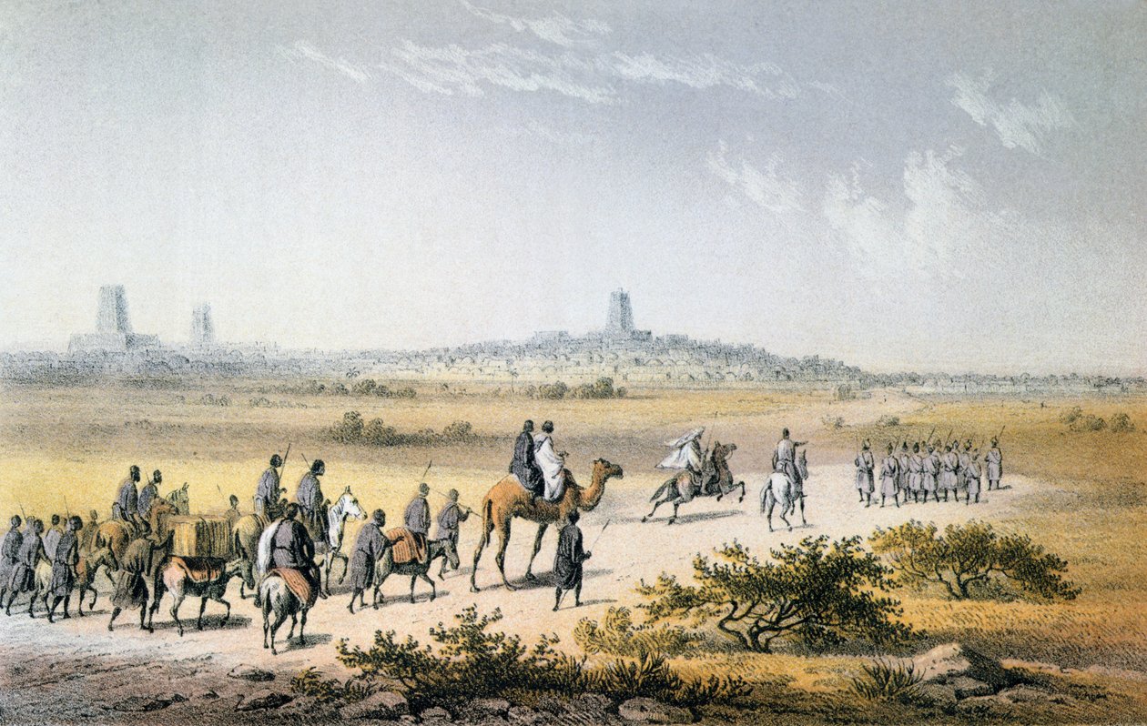 Ingången av Heinrich Barths (1821-65) karavan till Timbuktu 1853, från 