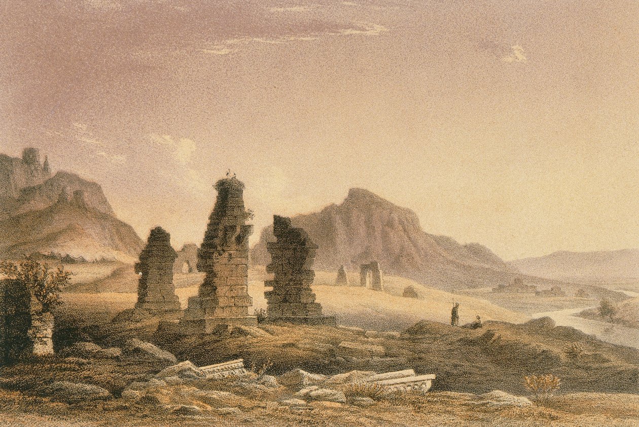 Sardes omgivningar. Etsning av Bernatz et alii - Steinkopk J.F. Redaktör av Johann Martin Bernatz